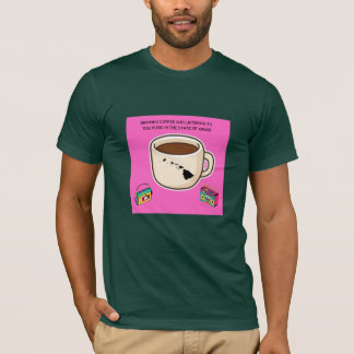 T-shirt Café et Musique des Années 80 à Hawaii