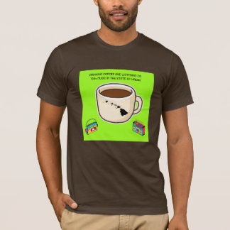 T-shirt Café et Musique des Années 80 à Hawaii