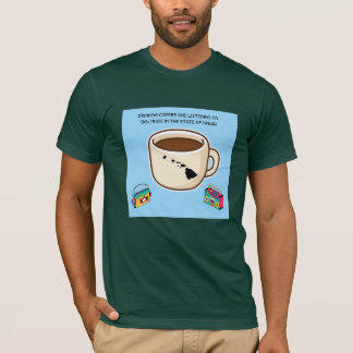 T-shirt Café et Musique des Années 80 à Hawaii