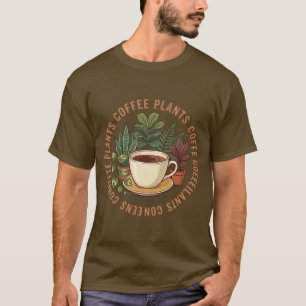 T-shirt Café et Plantes Club Rétro des Amoureux de Plantes
