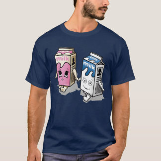 T-shirt Café et V Milk drôle