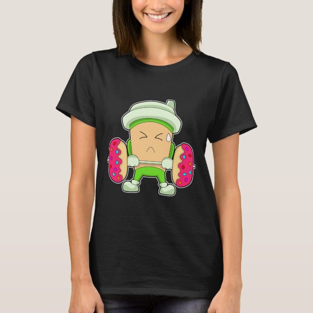 T-shirt Café Fitness Dumbbell Sports (Devant)