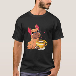T-shirt Café Frenchie Cute Animal Animal Chien Aimer Frenc