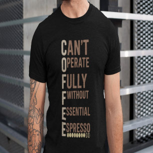 T-shirt Café Funny Chemise Cadeau   Style Humour quotidien