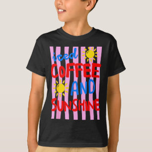 T-shirt Café glacé et ensoleillement vacances d'été mignon