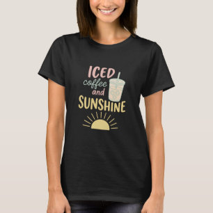 T-shirt Café glacé et esthétique pastel d'été ensoleillé C
