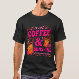 T-shirt Café glacé rétro & soleil drôle d'été