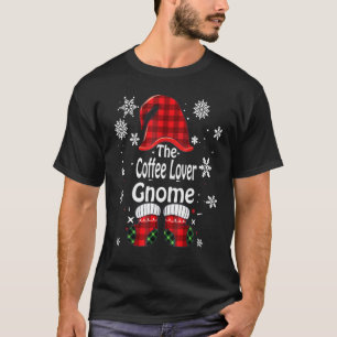 T-shirt Café Gnome Buffalo Plaid Christmas Family Matchi