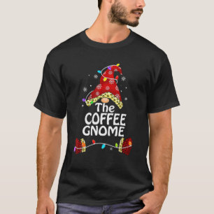 T-shirt Café Gnome Buffalo Plaid Correspondant Noël