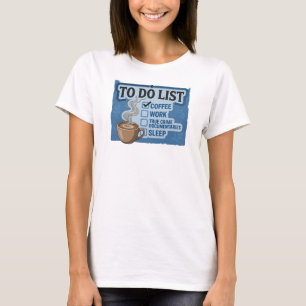 T-SHIRT CAFE INCROYABLE BLEU TRAVAIL CRIME VRAI