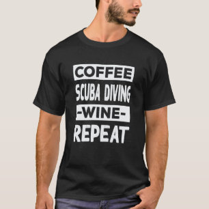 T-shirt Café Incroyable Plongée en Scaphandre Vin Plongeur