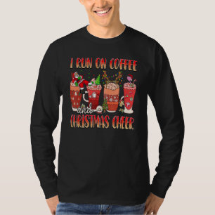T-shirt Café Je Cours Sur Café Et Noël Joyeux Noël V