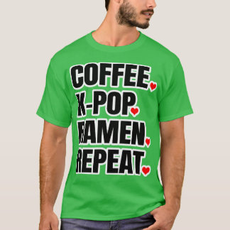 T-shirt Café KPop Ramen Répéter