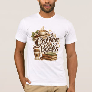 T-Shirt Café & Livres Cadeau pour amateur de caf
