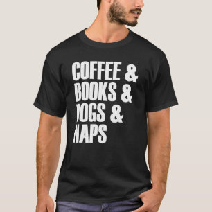 T-shirt Café Livres Chiens Naps Slogan