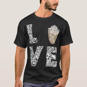 T-shirt Café Loisir Café Iced Lait de mousse Cappuccino Ca