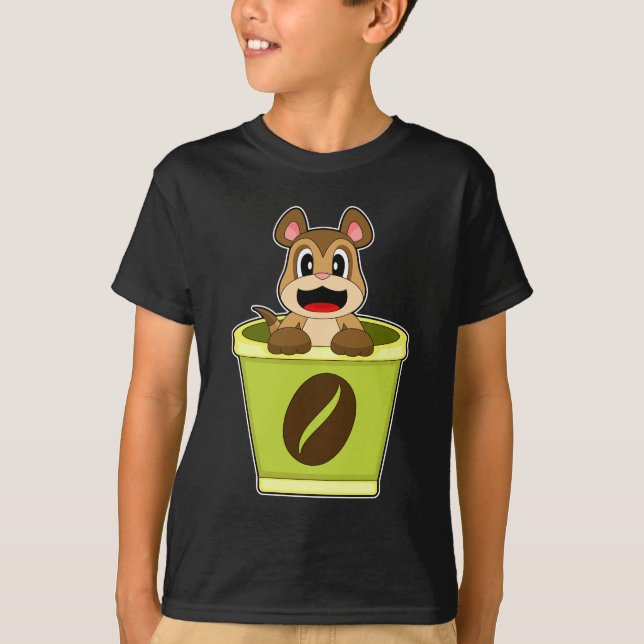 T-shirt Café Meerkat Mug (Devant)