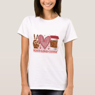 T-shirt Café Peace Love