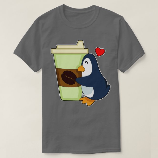 T-shirt Café Penguin pour aller (Design devant)