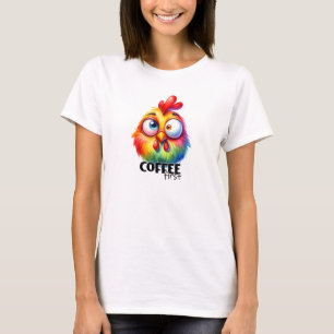 T-shirt Café premier poulet mignon