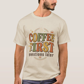 T-shirt Café Rétro Typographie 70s