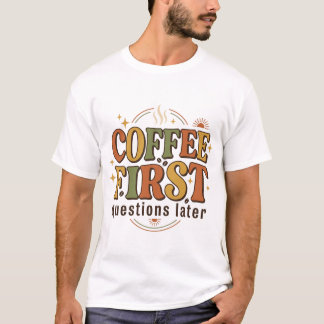 T-shirt Café Rétro Typographie 70s