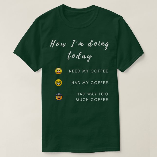 T-shirt Café Sentiment amusant Café Café Cadeau Barista Cl (Design devant)