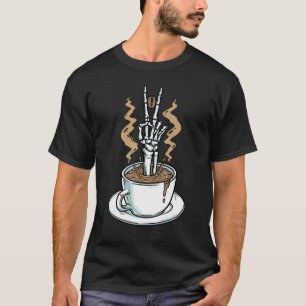 T-shirt Café Squelette Main Café Halloween