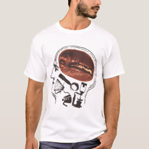 T-shirt Café sur le cerveau