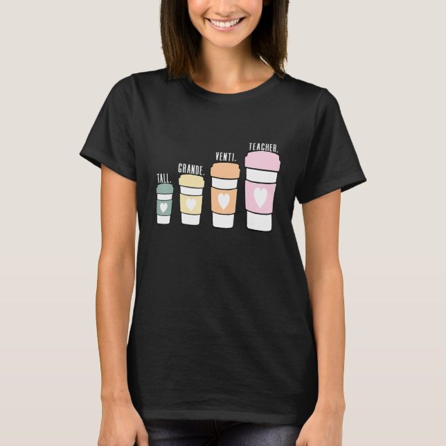 T-shirt Café Thématique Enseignant Tall Grande Venti Ensei (Devant)