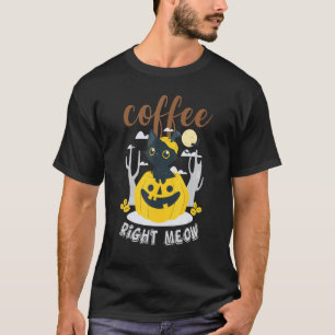 T-shirt Café Tout de Suite Chat Caféine Halloween