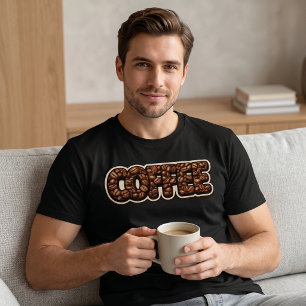 T-Shirt Café Typographie Haricot Torréfié