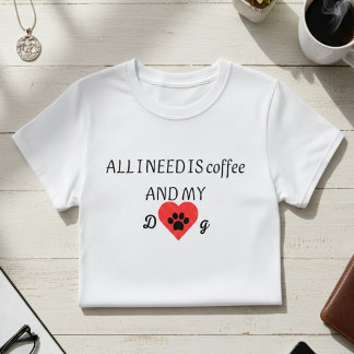 T-shirt Café & Vibes de Mon Chien