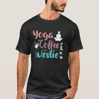 T-shirt Café Yoga Et Terrier West Highland