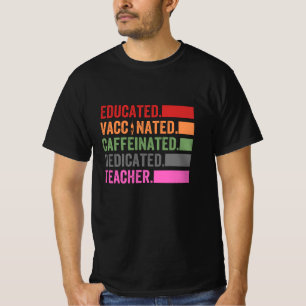 T-shirt caféine, café, enseignant, caféiné, dévoué