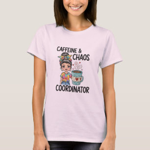 T-shirt Caféine & Chaos Queen - Tee graphique de café tend