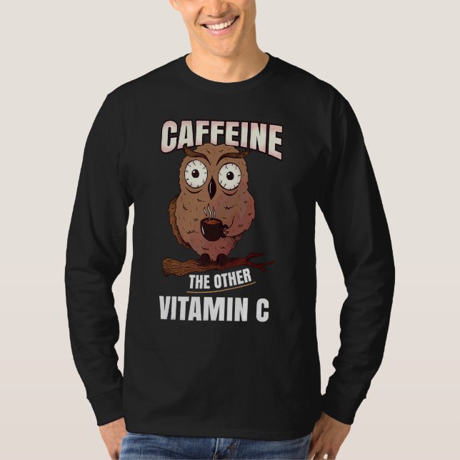 T-shirt Caféine L'autre buveur de café de chou de vitamine (Devant)