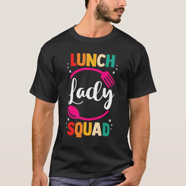 T-shirt Cafétéria de l'école Service des travailleurs Crew (Devant)
