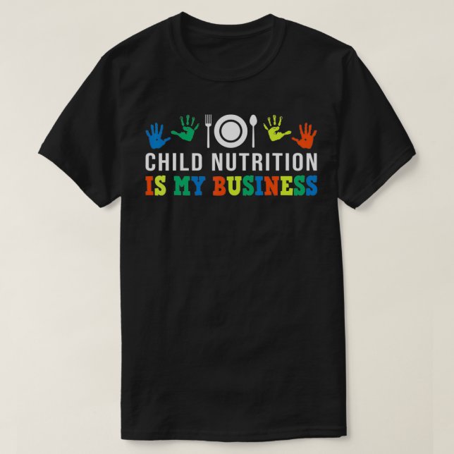 T-shirt Cafétéria de l'école Travailleuse Déjeuner Dame Nu (Design devant)