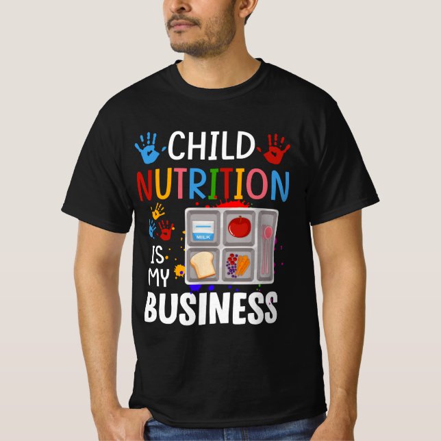 T-shirt Cafétéria de l'école Travailleuse Déjeuner Lady Fo (Devant)
