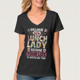 T-shirt Cafétéria Lady Déjeuner Je Suis Devenue Dame Déjeu