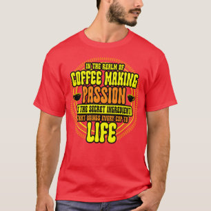 T-shirt Cafetière Dans Le Domaine De La Fabrication Du Caf