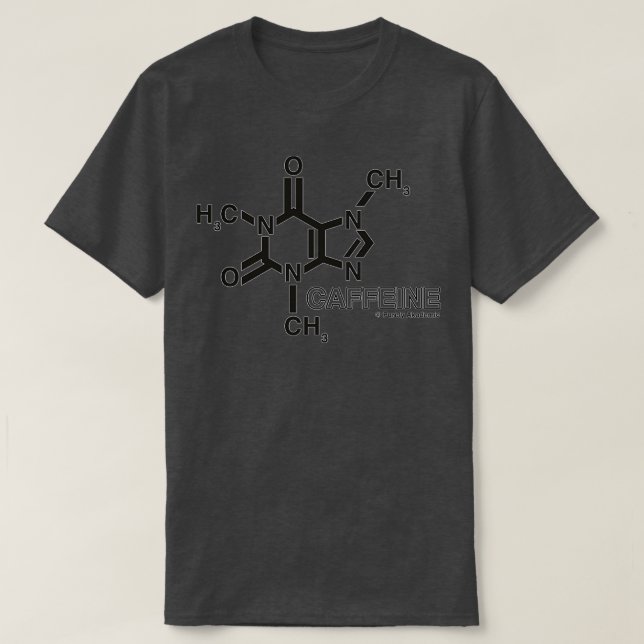 T-shirt CAFFEINE MOLÉCULE ORIGINALE de Puely (Design devant)