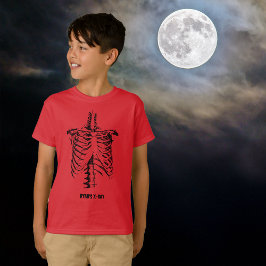 T-shirt Cage de côtes X-ray Funny Halloween Personnaliser 