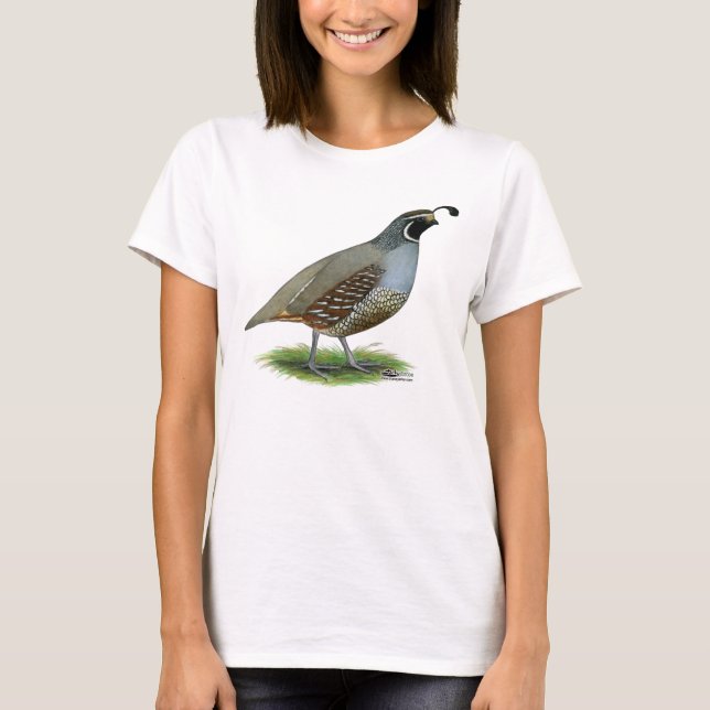 T-shirt Cailles de vallée de la Californie (Devant)