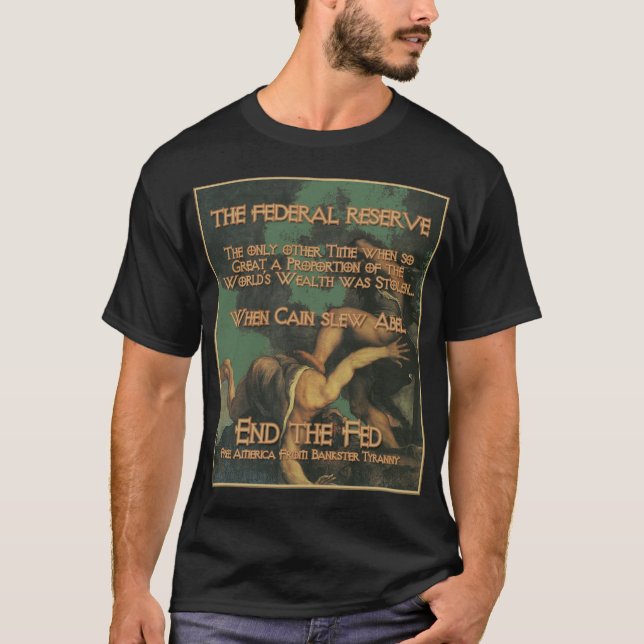 T-shirt Caïn et Abel : Rappelez-vous le Banksters ? (Devant)