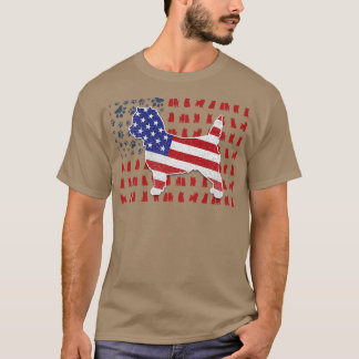 T-shirt Cairn Terrier American Flag 4th Of July Gifts For 