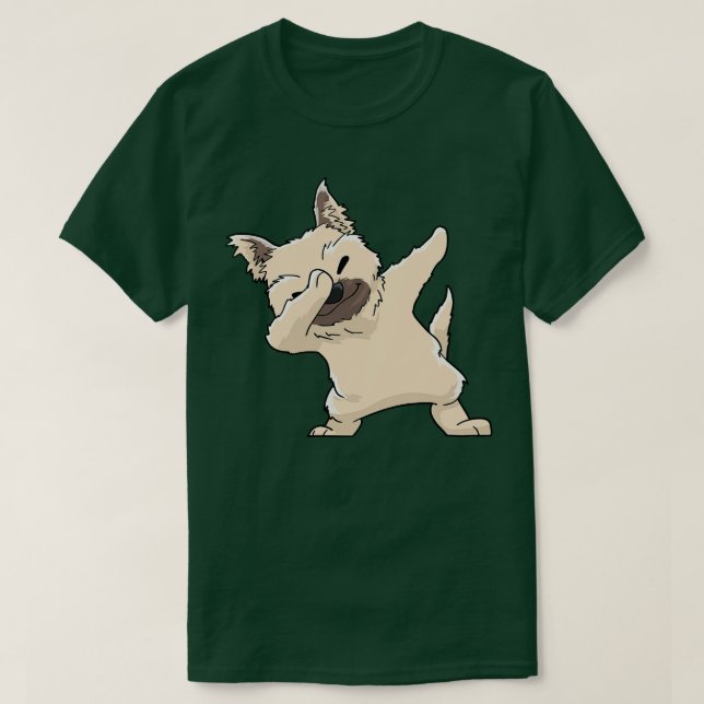 T-shirt Cairn Terrier Dabbing Kawaii (Design devant)