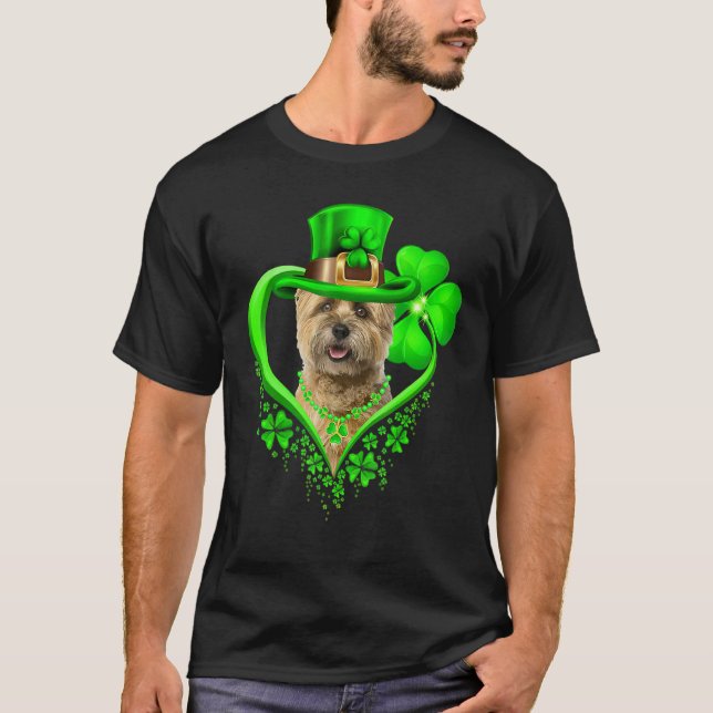 T-shirt Cairn Terrier Dog St Patricks Day Lover Irish Sham (Devant)