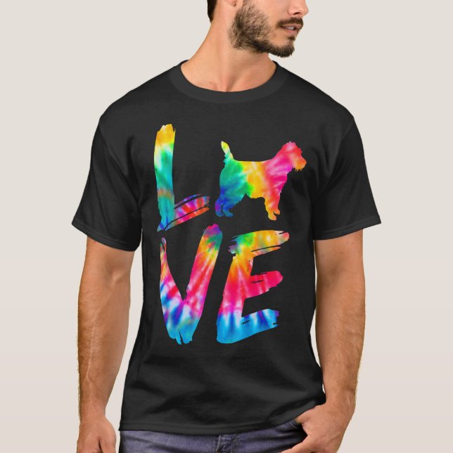T-shirt Cairn Terrier Tie Dye Log Chien Maman Papa (Devant)
